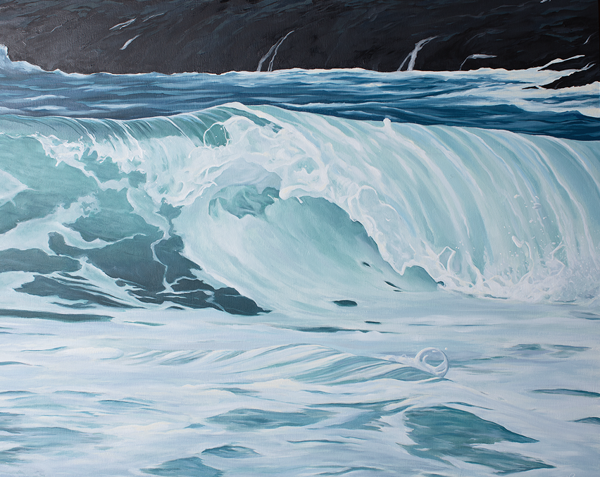 Little One - oil wave painting